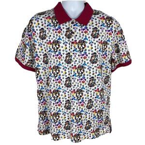 ☠️ ROBERT GRAHAM Polo Shirt All Over Print Skull Graphic Colorful AOP